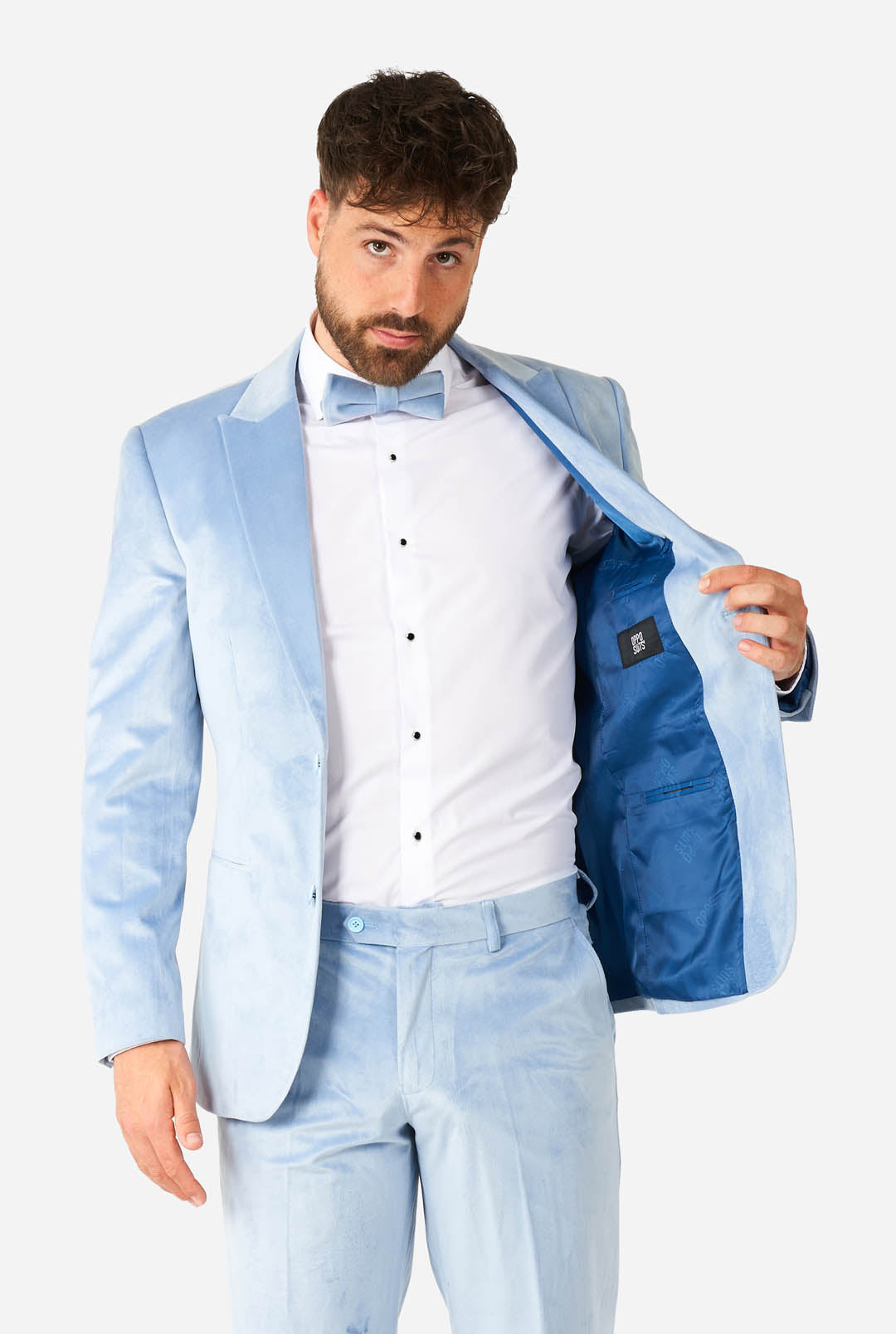 Men's denim suit men's trend 2022 spring and autumn new men's white jeans  clothes a set